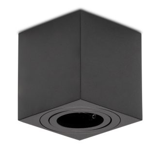   Avide GU10 Lámpatest Négyzetes Fekete Dönthető (ABDLSS-8084-B)