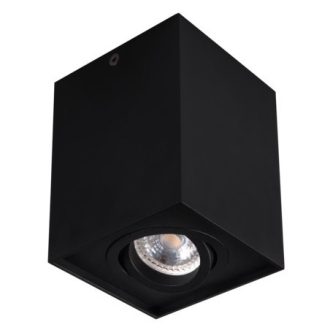   Avide GU10 Lámpatest Négyzetes Fekete Dönthető (ABDLSS-92125-B)