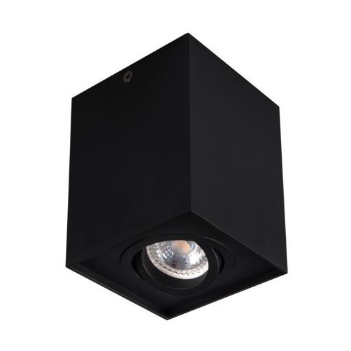 Avide GU10 Lámpatest Négyzetes Fekete Dönthető (ABDLSS-92125-B)
