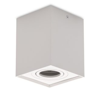   Avide GU10 Lámpatest Négyzetes Fehér Dönthető (ABDLSS-92125-W)