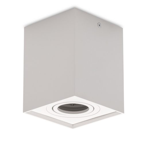 Avide GU10 Lámpatest Négyzetes Fehér Dönthető (ABDLSS-92125-W)