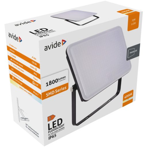 Avide LED Reflektor Slim SMD Keret nélküli 20W NW 4000K (ABFLFNW-20W)