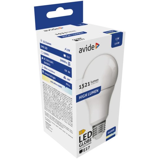 Avide LED Globe A60 13W E27 CW 6400K (ABG27CW-13W-AP)