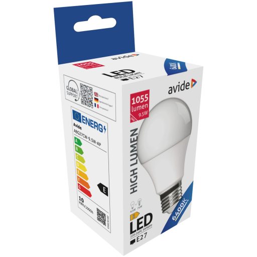 Avide LED Globe A60 9.5W E27 CW 6400K (ABG27CW-9.5W-AP)