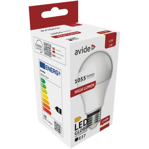 Avide LED Globe A60 9.5W E27 EW 2700K (ABG27EW-9.5W-AP)