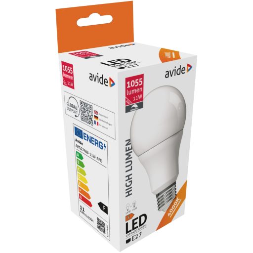 Avide LED Globe Fényerőszabályzós A60 11W E27 NW 4000K (ABG27NW-11W-APD)
