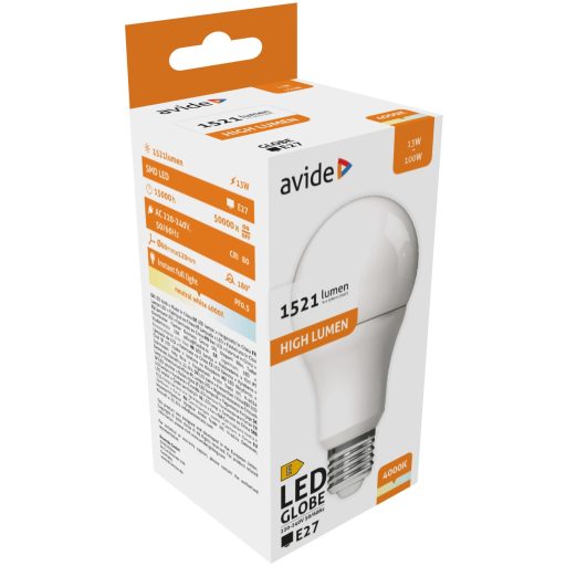 Avide LED Globe A60 13W E27 NW 4000K (ABG27NW-13W-AP)