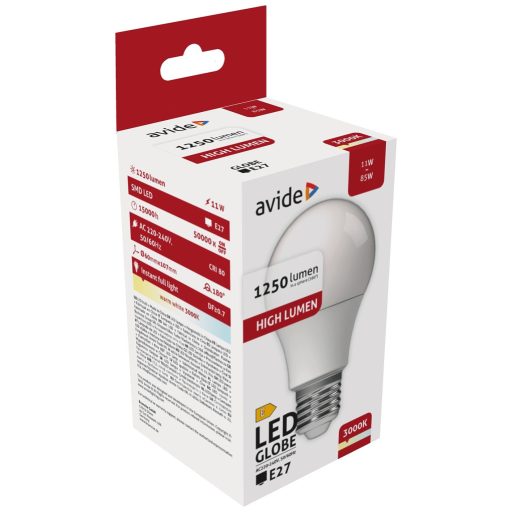 Avide LED Globe A60 11W E27 WW 3000K (ABG27WW-11W-AP)