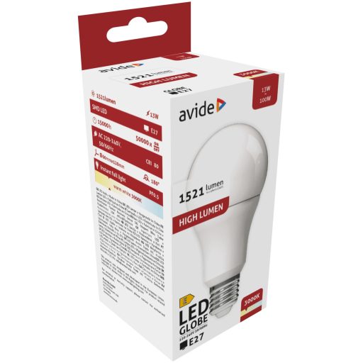 Avide LED Globe A60 13W E27 WW 3000K (ABG27WW-13W-AP)