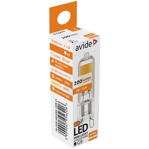 Avide LED 2W G9 C-LED NW 4000K (ABG9NW-2WN-CL)