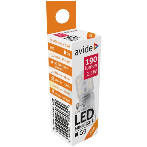 Avide LED 2.5W G9 NW 4000K (ABG9NW-2.5W)