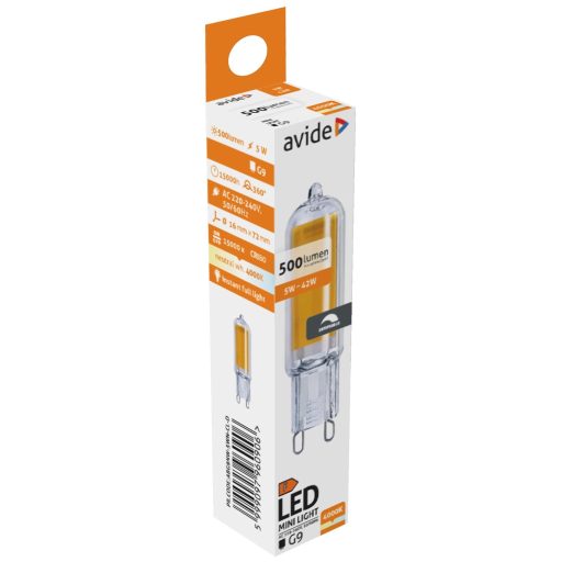 Avide LED 5W G9 COB NW 4000K Dimm. (ABG9NW-5WN-CL-D)