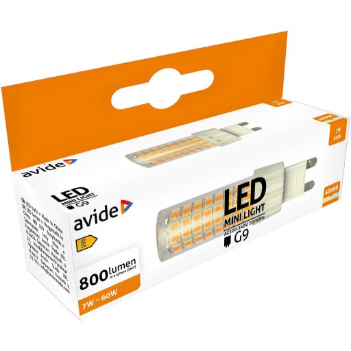 Avide LED 7W G9 NW 4000K fekvő (ABG9NW-7W-B)