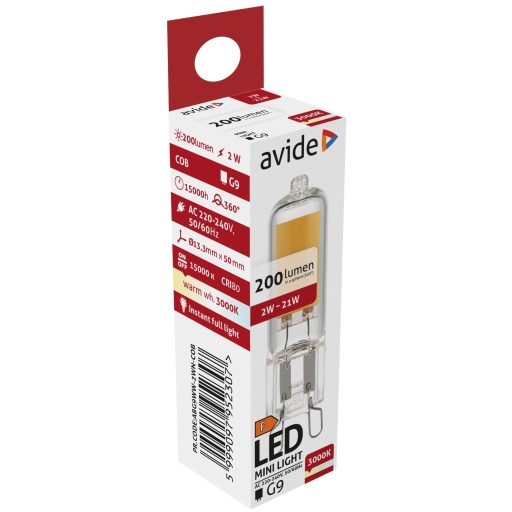 Avide LED 2W G9 C-LED WW 3000K (ABG9WW-2WN-C-LED)