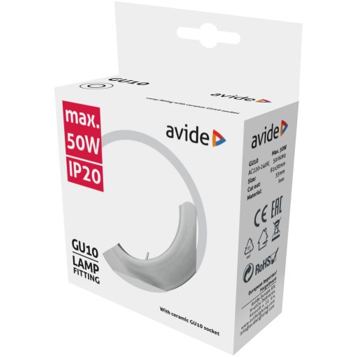Avide GU10 Keret Domború Króm (ABGU10F-C-CH)