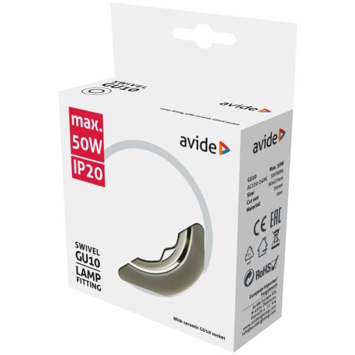 Avide GU10 Keret Normál Forgatható Króm (ABGU10F-NS-CH)