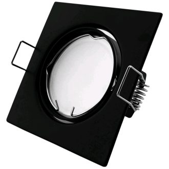   Avide GU10 Keret Négyzetes Forgatható Fekete (ABGU10F-SS-B)