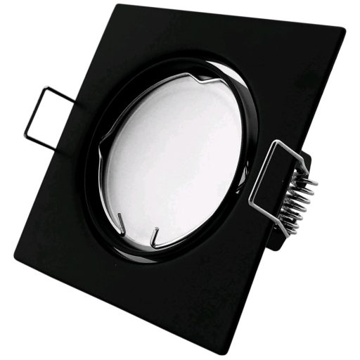 Avide GU10 Keret Négyzetes Forgatható Fekete (ABGU10F-SS-B)