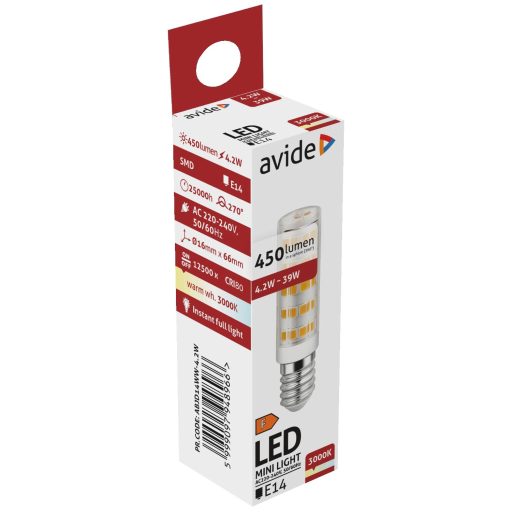 Avide LED 4.2W JD E14 WW 3000K (ABJD14WW-4.2W)