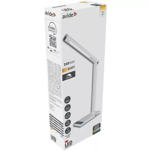 Avide LED Asztali Lámpa Scott Fehér 12W (ABLDL-12W-SC-W)