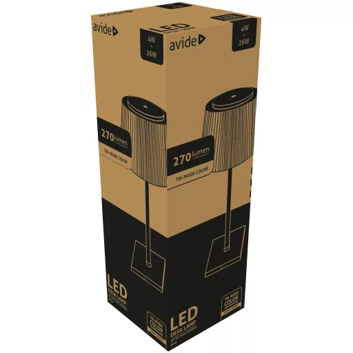 Avide LED Asztali Lámpa Fekete USB 4W (ABLDL-USB-B-4W)