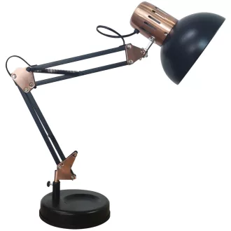   Avide Basic Asztali Lámpa Vintage Fekete Teljes Fém Max 60W (ABLDL-VINTE27-FM-60W)