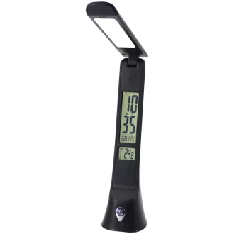   Avide LED Asztali Lámpa Bőrhatású Hugo Fekete 6W Naptár (ABLDLC-6W-B-HG)