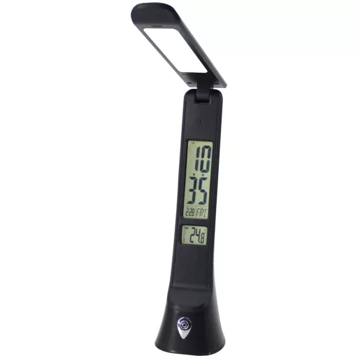 Avide LED Asztali Lámpa Bőrhatású Hugo Fekete 6W Naptár (ABLDLC-6W-B-HG)