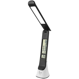   Avide LED Asztali Lámpa Bőrhatású Hugo Fehér-Fekete 6W Naptár (ABLDLC-6W-WB-HG)