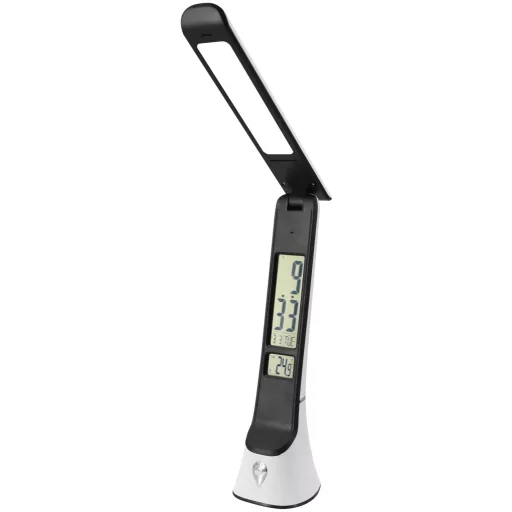 Avide LED Asztali Lámpa Bőrhatású Hugo Fehér-Fekete 6W Naptár (ABLDLC-6W-WB-HG)