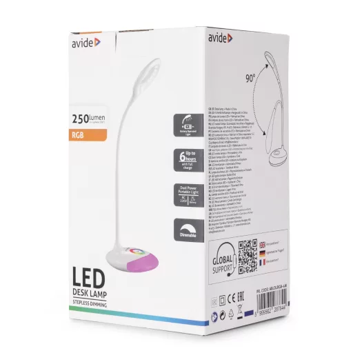 Avide LED Asztali Lámpa RGB Fehér 4W (ABLDLRGB-4W)