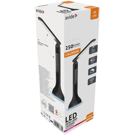 Avide LED Asztali Lámpa RGB Naptár Fekete 4W (ABLDLRGB-CALENDAR-4W-BL)