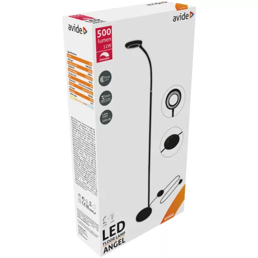 Avide LED Állólámpa Angel 12W NW Fekete (ABLFL-12W-ANGEL-B)