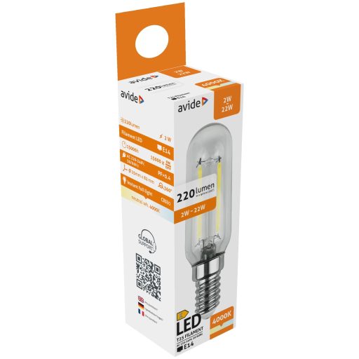 Avide LED Filament T25 2W E14 NW 4000K (ABLFT25NW-2W)