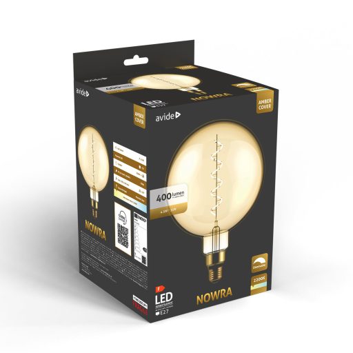 Avide LED Jumbo Filament Nowra Amber 4.5W E27 2200K Fényerőszabályzós (ABLJFA-4.5W-NOW)