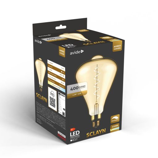 Avide LED Jumbo Filament Sclayn Amber 4.5W E27 2200K Fényerőszabályzós (ABLJFA-4.5W-SCL)