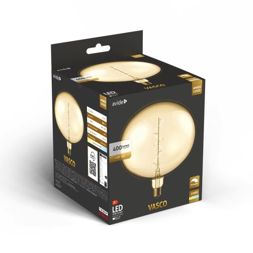 Avide LED Jumbo Filament Vasco Amber 4.5W E27 2200K Fényerőszabályzós (ABLJFA-4.5W-VAS)