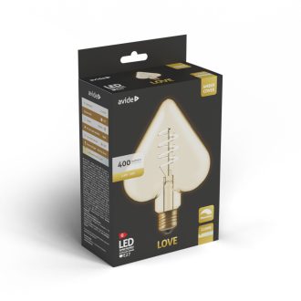   Avide LED Jumbo Filament Love Amber 4.9W E27 2200K Fényerőszabályzós (ABLJFA-4.9W-LOV)