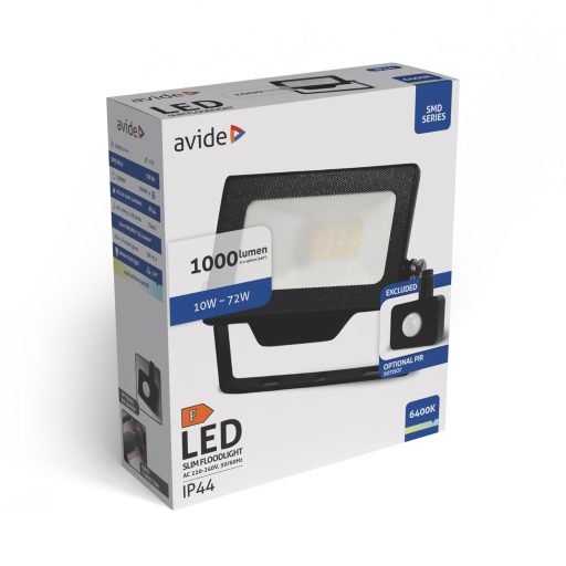 Avide LED Reflektor SMD 10W CW 6400K Opc.PIR (ABLRFLCW-10W-OPIR)