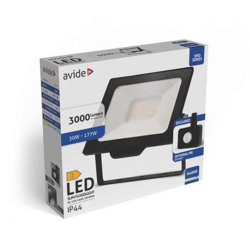 Avide LED Reflektor SMD 30W CW 6400K Opc.PIR (ABLRFLCW-30W-OPIR)