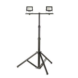   Avide LED Reflektor Slim PIR mozgásérzékelővel, SMD 2x30W CW 6400K 2 fej Tripoddal (ABLRFLCW-30W-TRIPOD-D-OPIR)