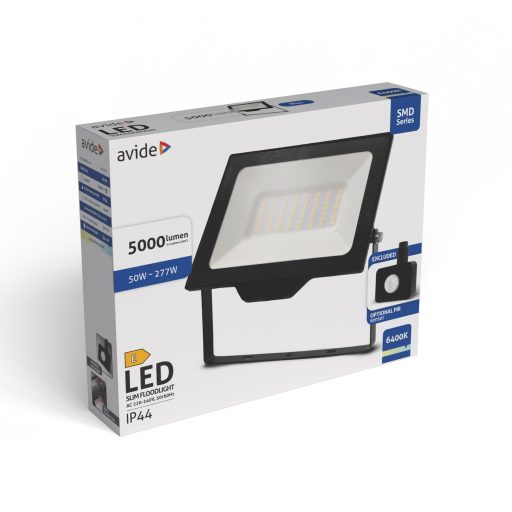Avide LED Reflektor SMD 50W CW 6400K Opc.PIR (ABLRFLCW-50W-OPIR)