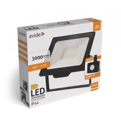 Avide LED Reflektor SMD 30W NW 4000K Opc.PIR (ABLRFLNW-30W-OPIR)