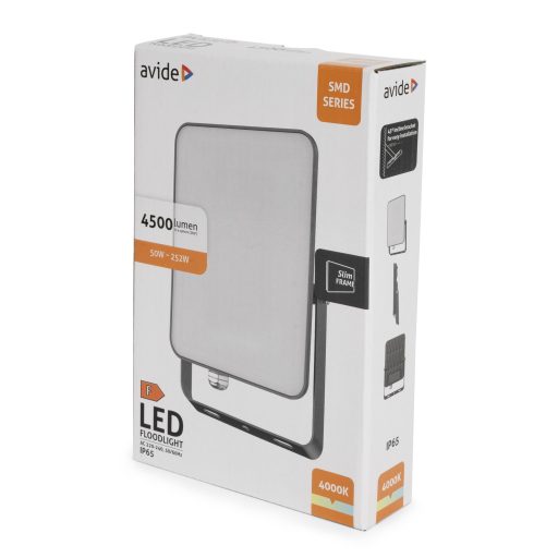 Avide LED Reflektor SMD Keret nélküli 50W NW 4000K (ABLRFLNW-50W-FS)