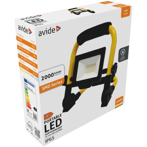 Avide LED Reflektor Slim SMD 20W állványos 1.5m NW 4000K (ABLRSFLNW-20W)