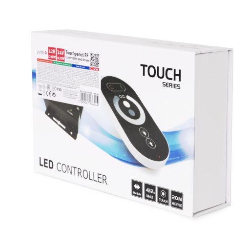 Avide LED Szalag 12-24V 216W Fényerőszabályzó RF Érintőpaneles Távirányító és Vezérlő (ABLS1224V5TKDIMM-216W-RFC)