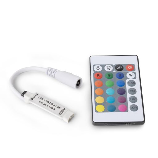 Avide LED Szalag 5-24V 72W RGB 24 Gombos IR Távirányító és Vezérlő (ABLS12V24KRGB-72W-IRC)