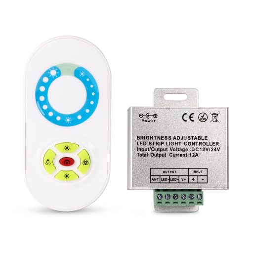 Avide LED Szalag 12-24V 144W Fényerőszabályzó 5 Gombos RF Távirányító és Vezérlő (ABLS12V6TKDIMM-144W-RFC)