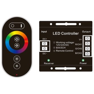   Avide LED Szalag 12-24V 216W RGB 6 Gombos RF Érintőpaneles Távirányító és Vezérlő (ABLS12V6TKRGB-216W-RFC)