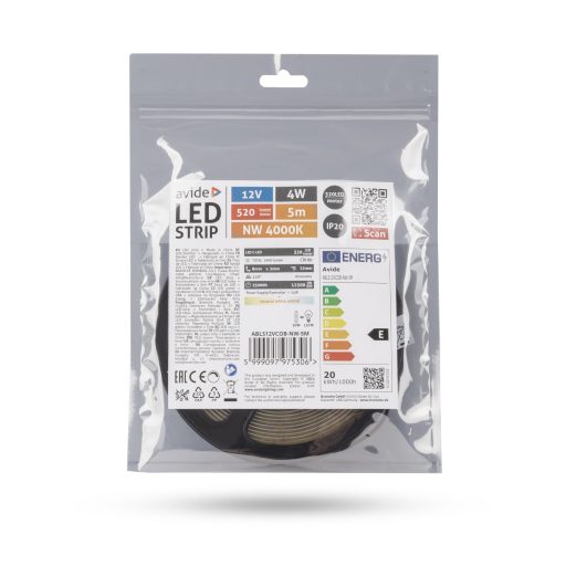 Avide LED Szalag C-LED 12V 4W NW 4000K IP20 5m (ABLS12VCLED-NW-5M)